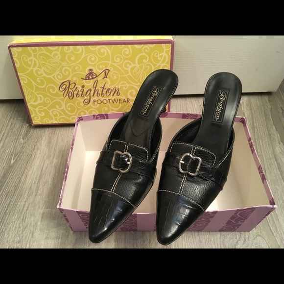 Beautiful Brighton Kitten Heel Mules - Picture 3 of 5